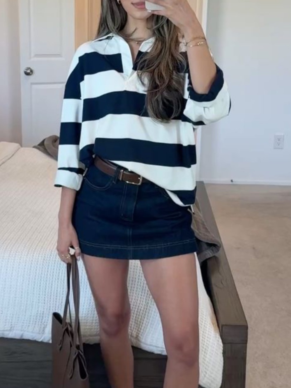 Old Navy Dark Blue Denim Mini Skirt